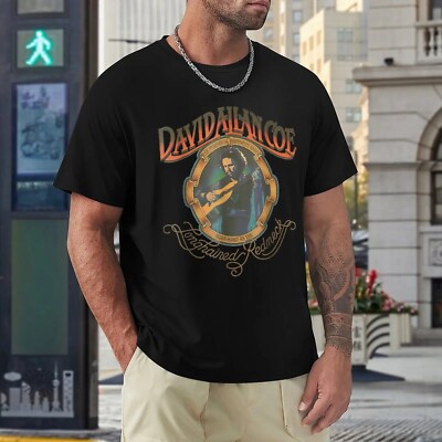 Hot David Allan Coe Longhaired Redneck Cotton Black Size S To 4XL Shirt
