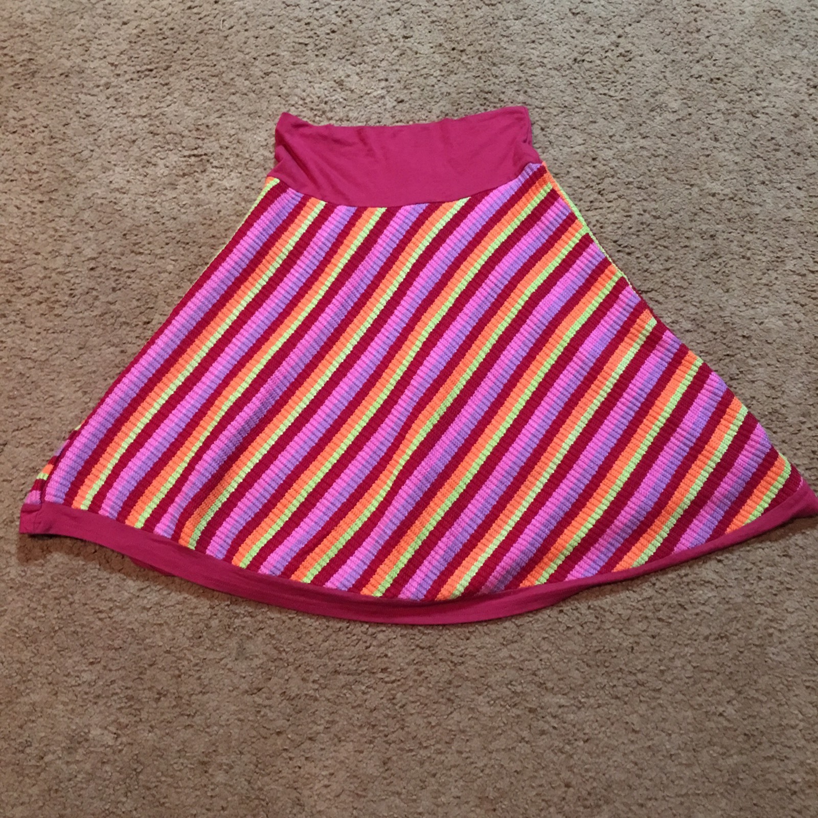 Skirt Large NWT Israel Stripes Career Casual Women's Lycra Cotton Stretch-image