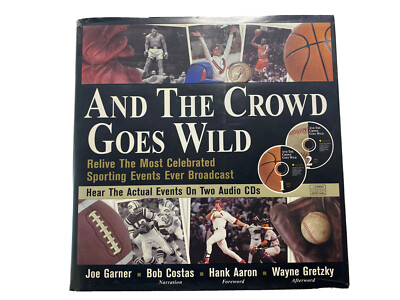 1999 And The Crowd Goes Wild Pic Book Sporting Events W Aaron, Gretzky,2 CD's VG