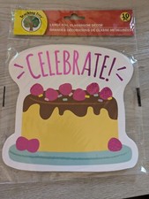 NEW Pink Foil Cake Cut-outs 10 Pieces CELEBRATE TEACHING TREE