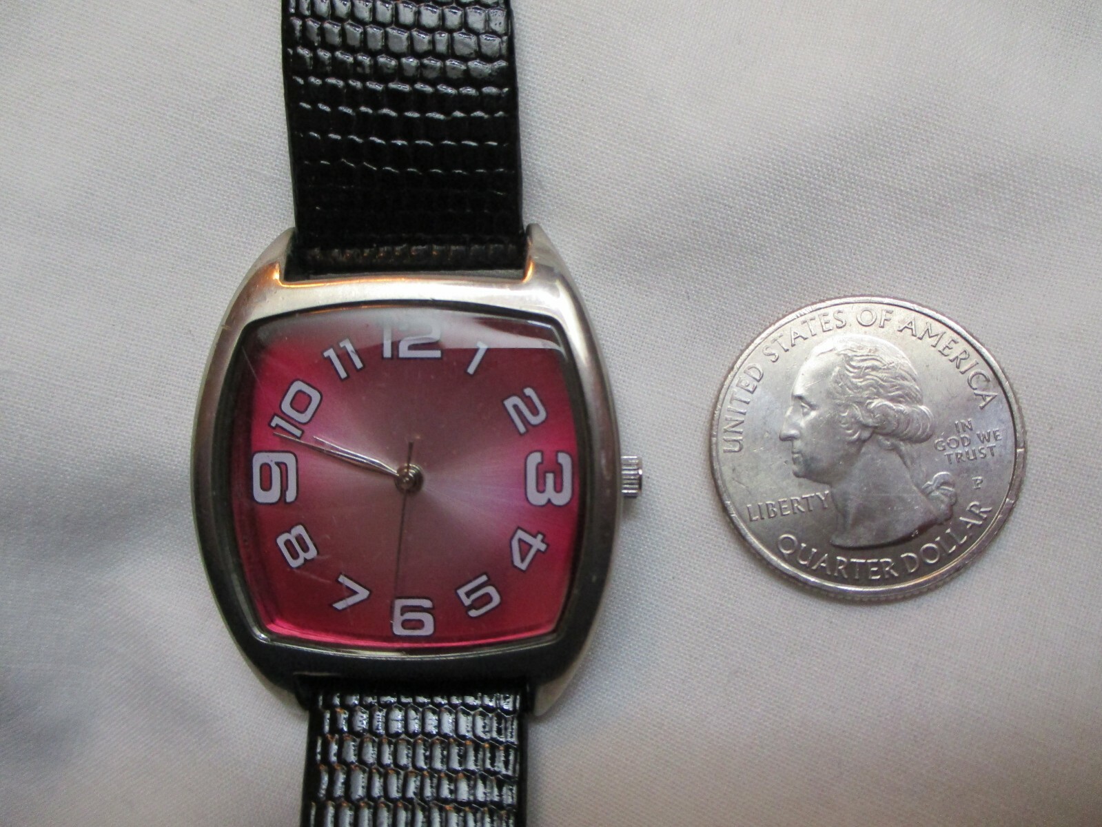 Wristwatch Rectangular Pink Face Stylish Silver T… - image 7