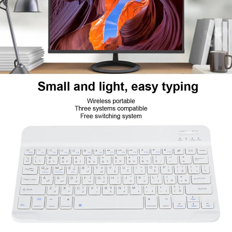 10&apos; Slim Wireless 3.0 Tablet Keyboard Micro USB for  iOS  - Image 3 of 4