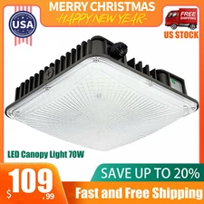 2PACK LED Canopy Light 70W for Warehouse Gas Station Carport Lighting Daylight