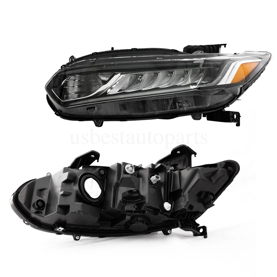 Headlight Headlamp Driver Side Left LH For 2018 2019 2020 Honda Accord W/LED DRL - Image 3 of 4