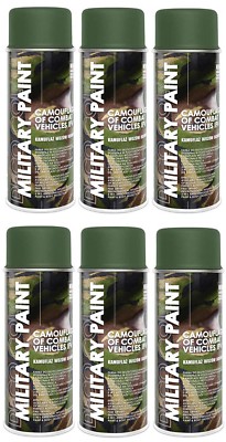 DECO COLOR 6 Stück 400ml Militärlack Army Lackspray Tarnfarbe Lack Farbe wählbar