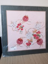 A10 ART OF JAPANESE FABRIC ON MAT BOARD CUSTOM 32  x 32  LIQUIDATION SALE