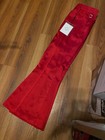DEM Red Satin Pants 31 waist 38 long 26 inseam  Retro — photo 1