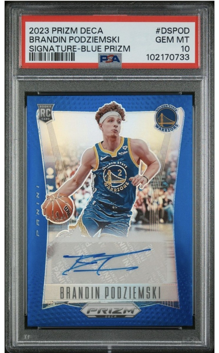 2023-24 Panini Prizm Deca Basketball RC Brandin Podziemski Blue 