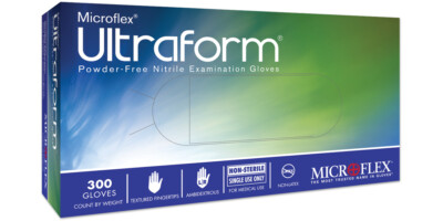 1-Box* Ansell MicroFlex UltraForm Powder-Free Nitrile 300 Glove