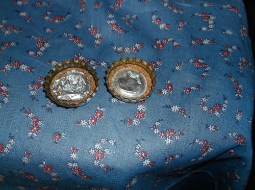 Two Used Cork Lined Beer Bottle Caps Walter's Beer White - Picture 2 of 2