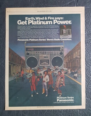 Earth,Wind & Fire for Panasonic Platinum Series Promo Print Ad