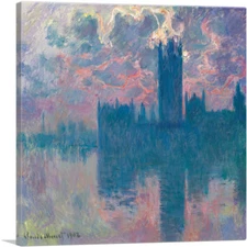 ARTCANVAS Houses of Parliament Canvas Art Print by Claude Monet