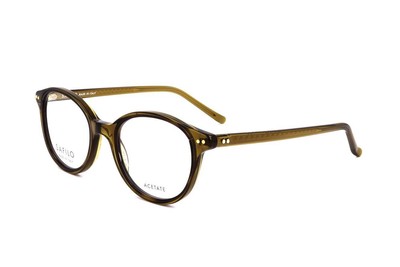 Safilo CERCHIO 02 1QA TR OLIVE GREEN MUSTARD SPOTTED 48/21/140 Women's Eyewear