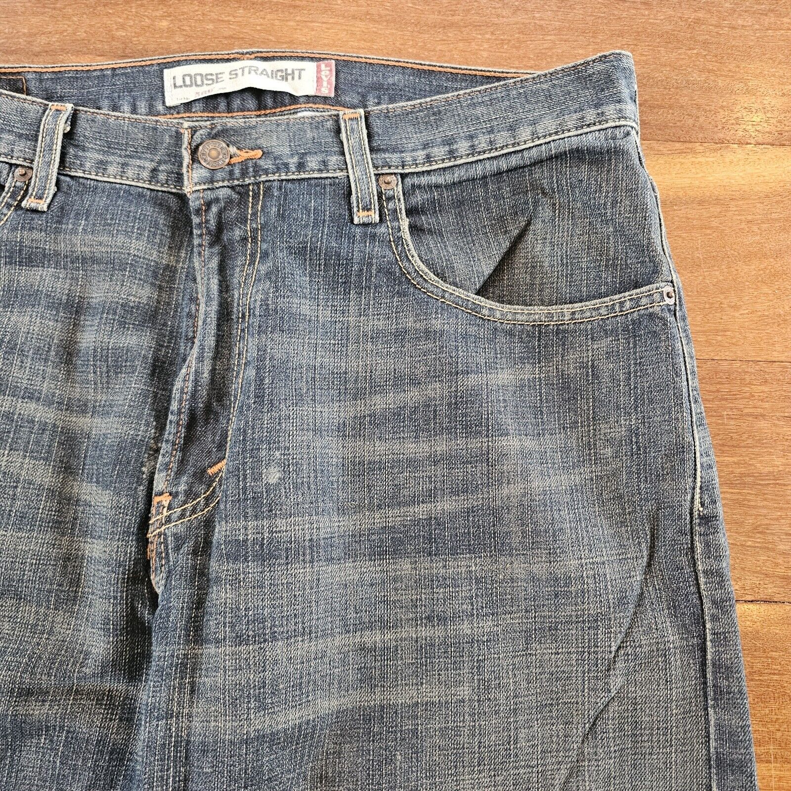 Levis Jeans 569 Loose Straight Fit Blue Denim Y2K… - image 3