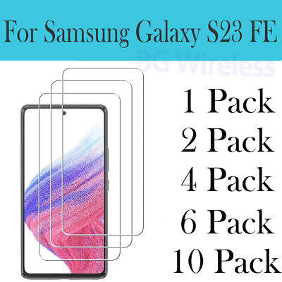 #ad #ad For Samsung Galaxy S23 FE Premium Clear Tempered Glass Screen Protector Lot $21.99
