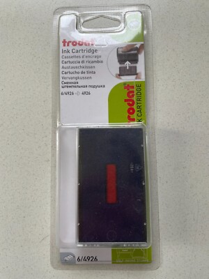 2 Stück Trodat Stempelkissen 6/4926 rot/blau Doppelfarbig Org/Neu