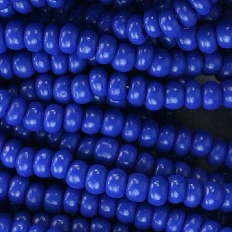 Opaque Royal Blue Czech PRECIOSA glass 11 0 seed beads 1 Hank 12 strands