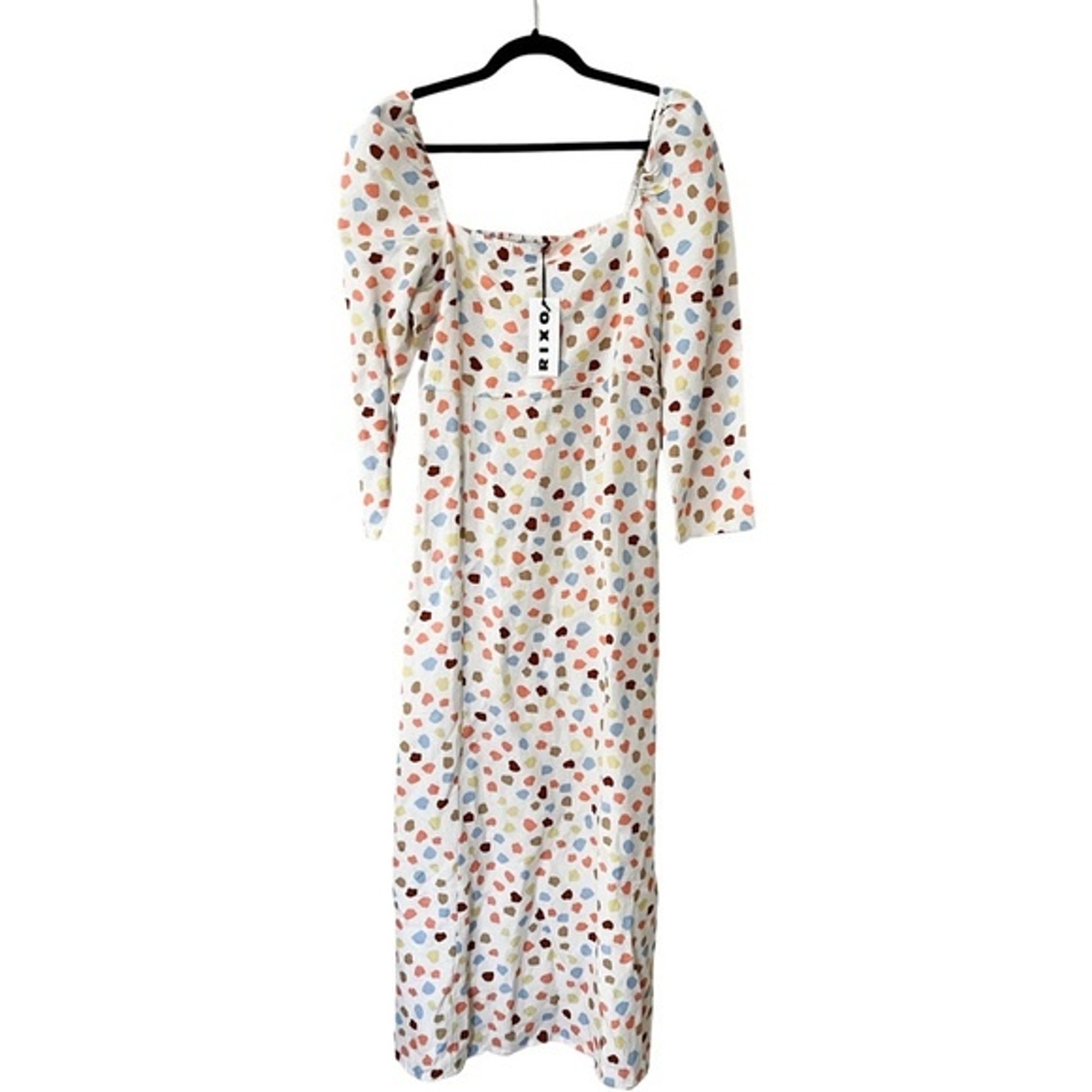 NWT RIXO Hattie Multicolor Polka Cotton Maxi Dress Sz S image 5