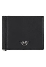 NWT EMPORIO ARMANI BLACK WALLET WITH LOGO PLAQUE Y4R502 Y138E