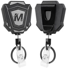 2 Pack Heavy Duty Retractable Keychain with Belt Clip Retractable ID Badge Ho...