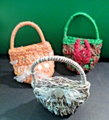 3 Crochet Purses (Handmade) for Barbie and 11'' to 18'' Dolls OOK New