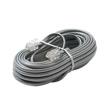 STEREN 7' MODULAR PHONE LINE CORD-SILVER 304-007SL 