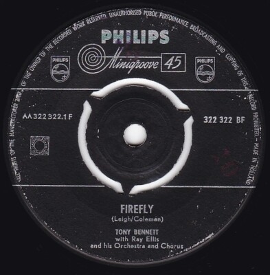 Tony Bennett - Firefly - 7'' 45 - 1958 Dutch Pressing
