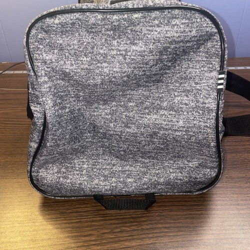 Adidas Duffle Bag Large 20" Gray & Black Adjustable Strap 3 Compartments Sports - Picture 4 of 9