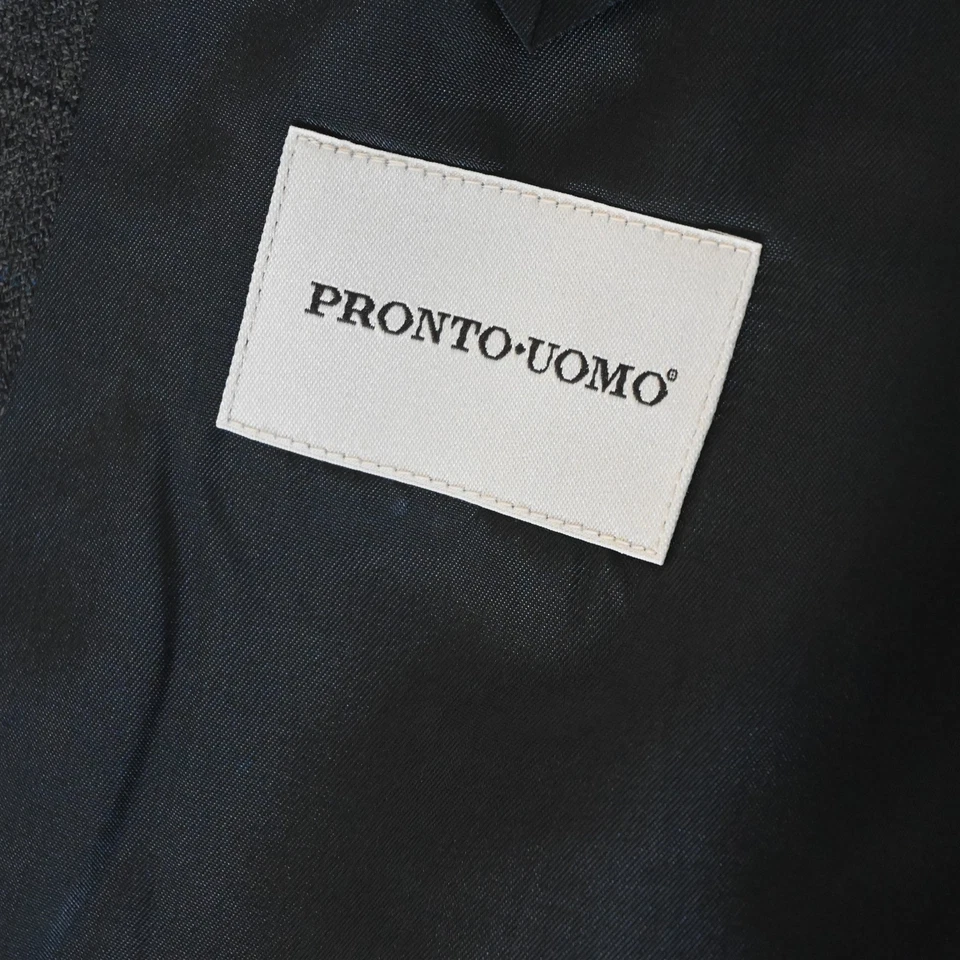 Blazer Traje Chaqueta Abrigo Deportivo Pronto Uomo 50L Gris a Cuadros 100% Lana Para Hombre Foto 4 de 4