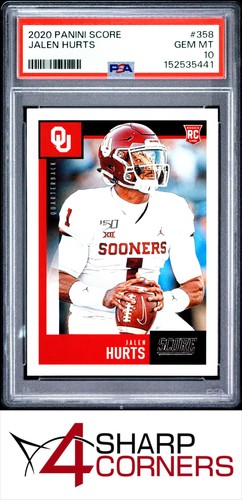 2020 PANINI SCORE #358 JALEN HURTS RC PSA 10