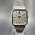 Seiko Watch Women 18mm Silver Dial Silver Tone Octagon 1400-5499 New Battery