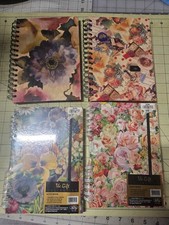 4 Spiral Notebooks 8" X 5" NWT