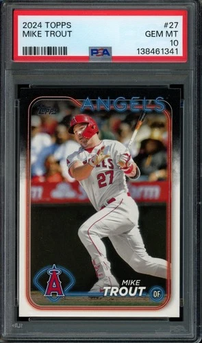 2024 Topps #27 Mike Trout PSA 10 GEM MINT