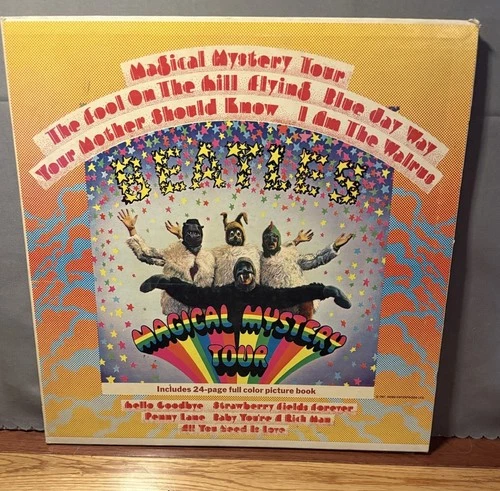BEATLES 1967 MAGICAL MYSTERY TOUR VINYL LP w/BOOKLET, VG see pictures