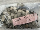 Lot Of 1000 US Buffalo (Indian) Five Cent Nickels No Date Dateless Coins