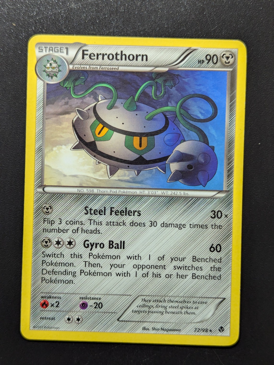 Ferrothorn (72) Normal Rare Emerging Powers 72/98 NM