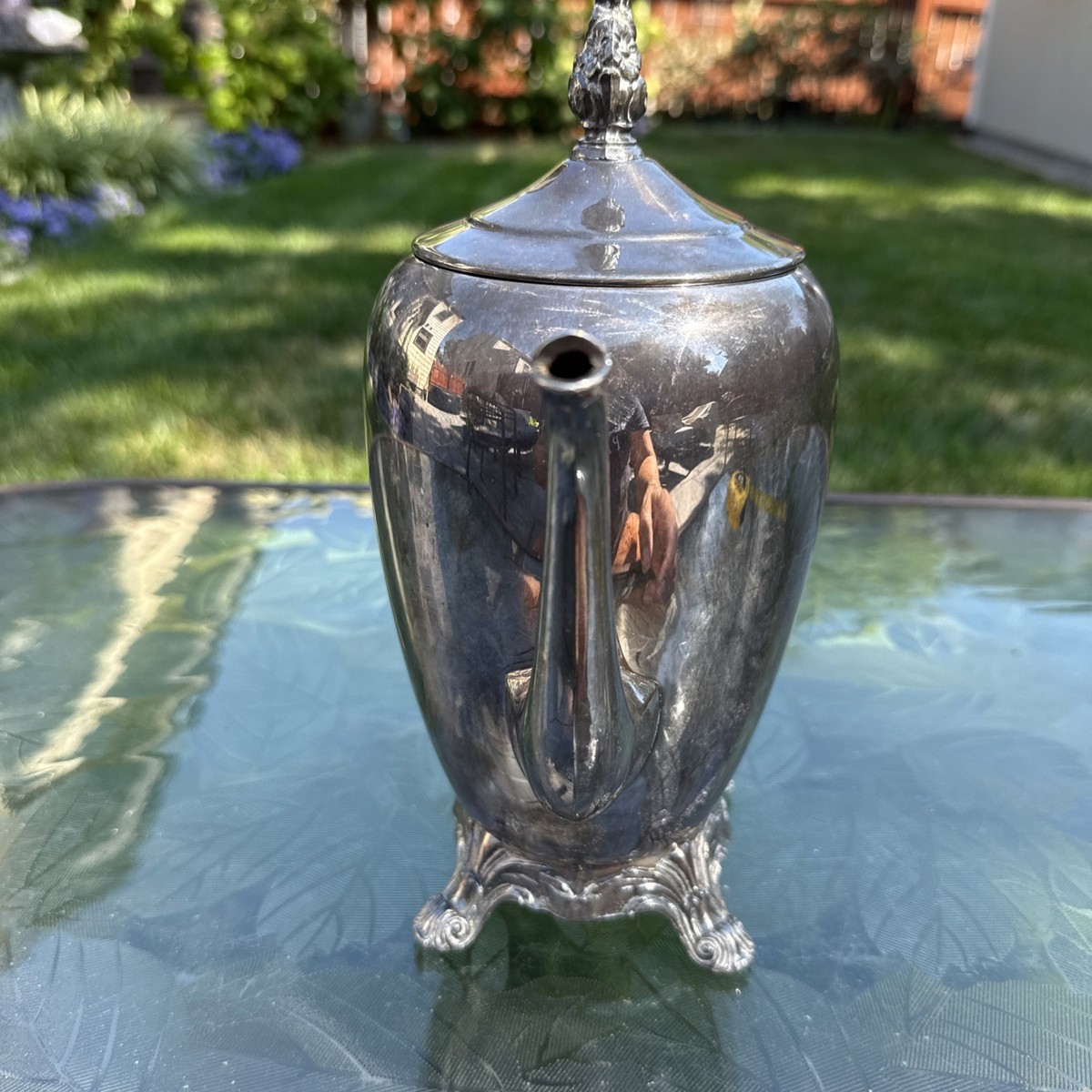 Vintage F.B. Rogers Silver Co Trademark 1883 Coffee Tea Pot Silver