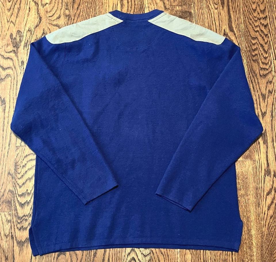 JL Powell Sweater Men’s XL Wool Cashmere Blend Elbow Patches Hunting Outdoor - Image 2 of 3