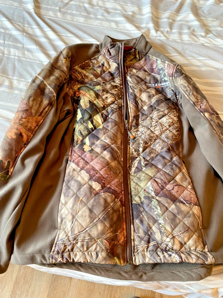 Chaqueta Field & Stream Camuflada Realtree Para Mujer Mediana Caza Forrada de Vellón Cremallera Foto 3 de 4