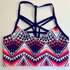 Victoria Secret PINK Ultimate Sports Bra Womens XS Strappy Criss Cross Stretchy