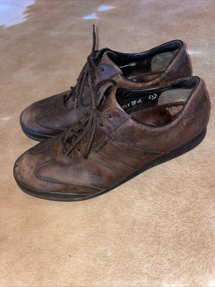 Повседневные туристические туфли Mephisto City черная кожа мужские размер США 12 EUC - Изображение 3 из 4