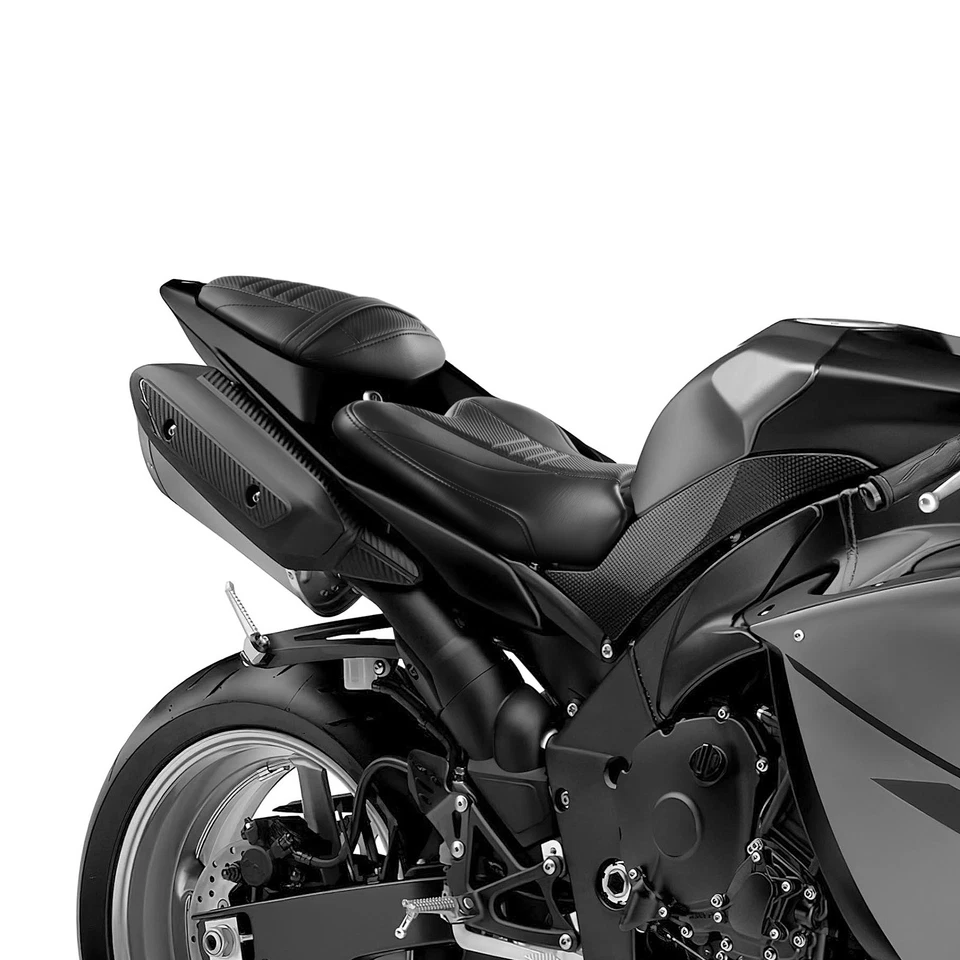 Asiento de conductor y pasajero negro apto para Yamaha YZF R1 2009-2014 YZFR1 10 11 12 13 Foto 4 de 4