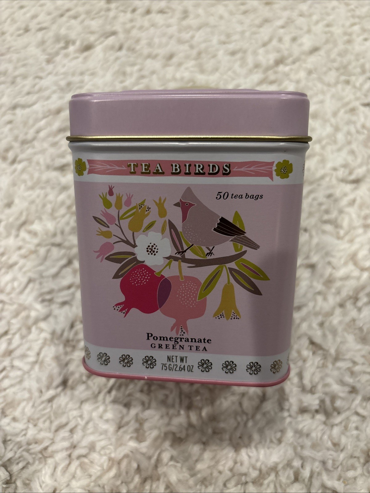 Birds Pomegranate Green Tea 50 Tea Bags New