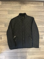 Barbour Powell Quilted Jacket Black, Fleece Lining, Size XXL