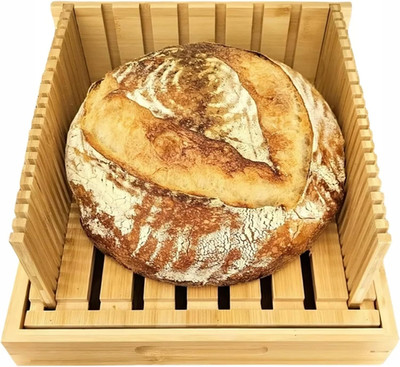 Bread Slicer for Sourdough Rounds & Homemade Bread, 10.5  Adjustable Large Wide