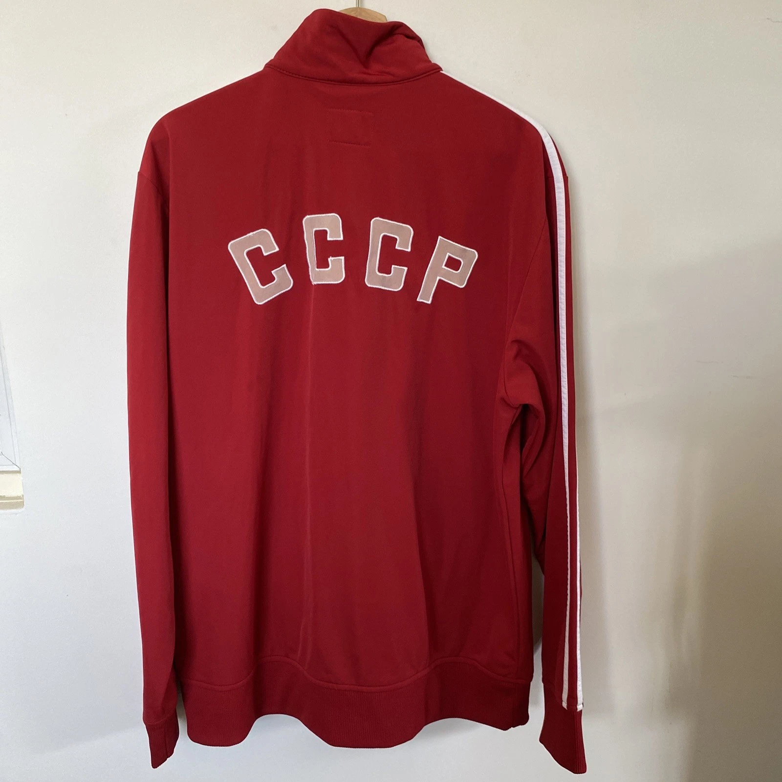 Vintage CCCP 07 Retro Style Soviet Union Warm Up Jacket Red Size XL - product detail image 6