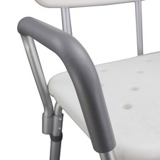 Adjustable Height Shower Bench With Back & Arms Lightweight For Elderly New↑