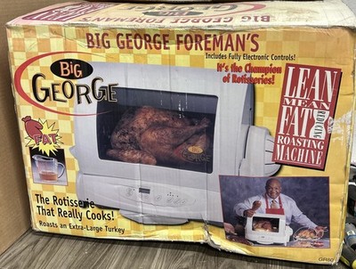 BRAND NEW - Big George Foreman's GR80 Rotisserie Oven Roasting Machine RETRO #D1