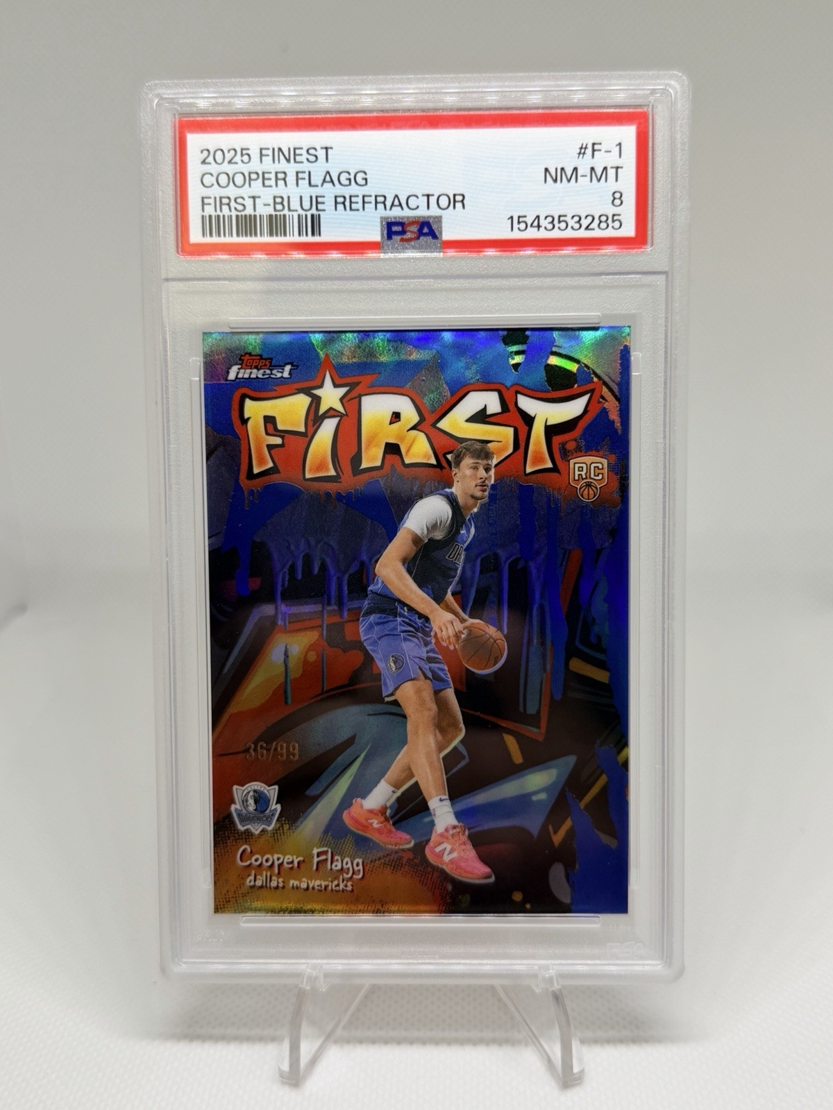COOPER FLAGG - 2025-26 Topps Finest Basketball - FIRST - Blue Refractor /99