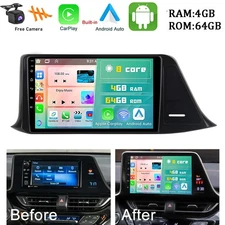 4+64G For Toyota C-HR Chr 2016-2019 Apple Carplay Car Stereo Radio Android13 GPS